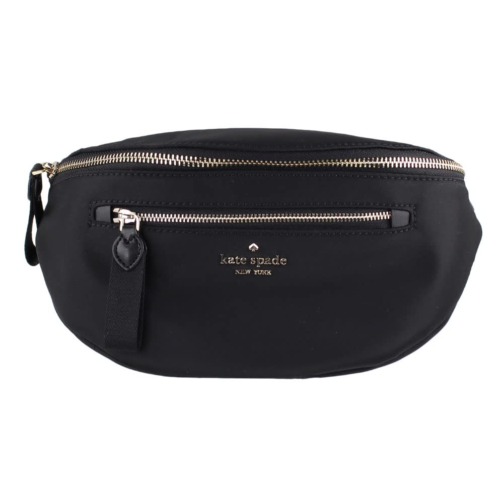 KATE SPADE CHELSEA BELT BAG WAIST FANNY PACK BLACK NYLON LEATHER