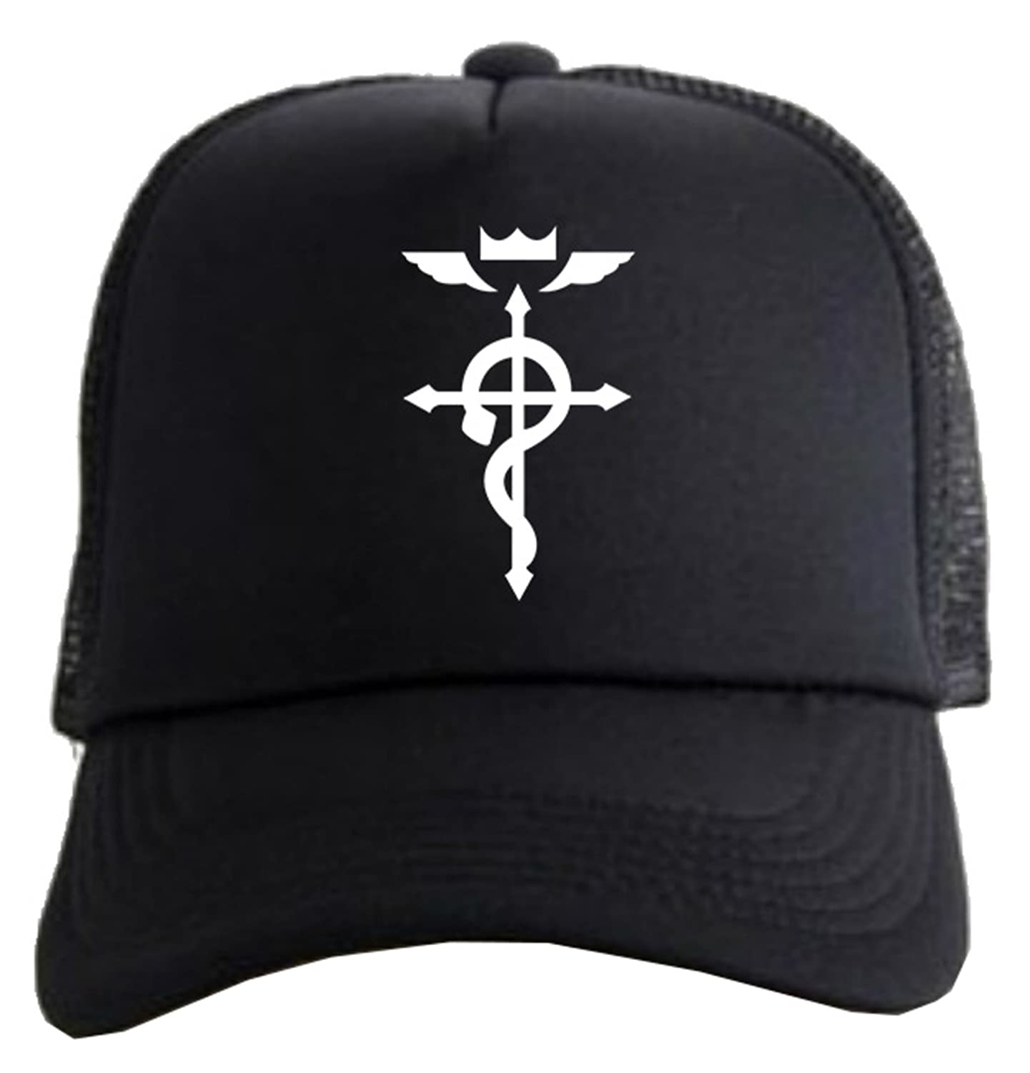 WANHONGYUE Anime Baseball Cap for Fullmetal Alchemist Men Women Adjustable Mesh Trucker Cap Snapback Plain Sun Hat 1038/1