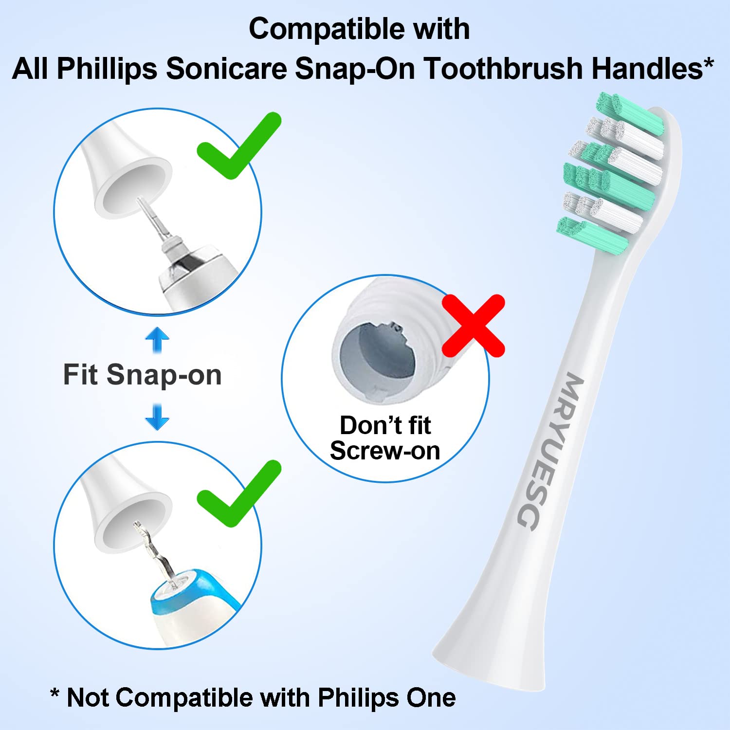 MRYUESG Toothbrush Replacement Heads Compatible with Philips Sonicare, 10 Pack, MRYUESG Electric Brush Head for Phillips C2 4100 Plaque Control