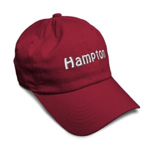 soft baseball cap hampton love city twill cotton dad hats for men & women burgundy