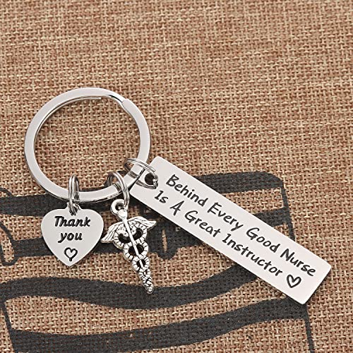 Kivosliviz Nurse Preceptor Keychain Gifts for Women Men Male Nurse Teacher Gifts Nursing Clinical Instructor Appreciation Best Nurse Professor Jewelry Clinical Instructor Keychain