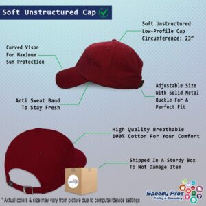 Soft Baseball Cap Hampton Love City Twill Cotton Dad Hats for Men & Women Burgundy