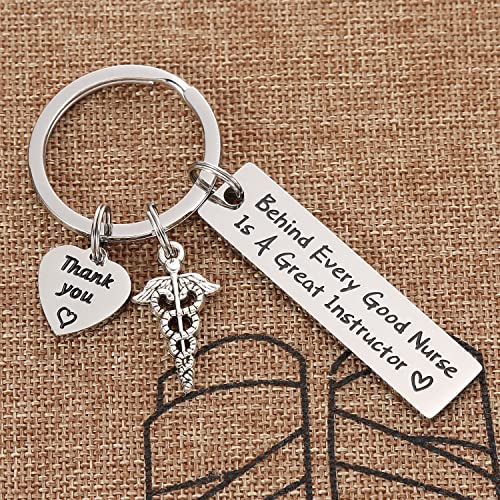 Kivosliviz Nurse Preceptor Keychain Gifts for Women Men Male Nurse Teacher Gifts Nursing Clinical Instructor Appreciation Best Nurse Professor Jewelry Clinical Instructor Keychain