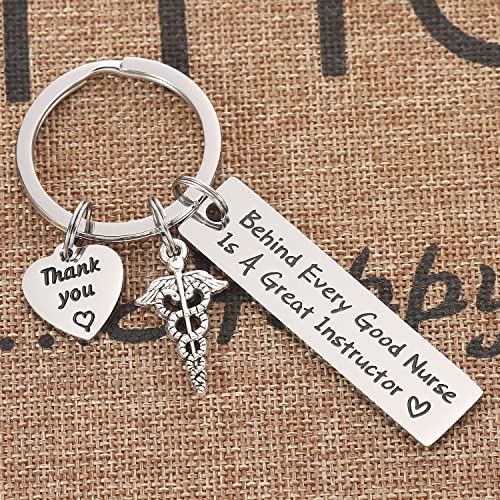 Kivosliviz Nurse Preceptor Keychain Gifts for Women Men Male Nurse Teacher Gifts Nursing Clinical Instructor Appreciation Best Nurse Professor Jewelry Clinical Instructor Keychain