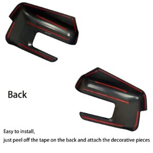 MOOTCOR ABS Carbon Fiber Style Rearview Mirror Guard Covers Door Side Moulding Decoration Trims for Ford F150 2021 2022