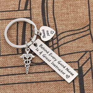 Kivosliviz Nurse Preceptor Keychain Gifts for Women Men Male Nurse Teacher Gifts Nursing Clinical Instructor Appreciation Best Nurse Professor Jewelry Clinical Instructor Keychain