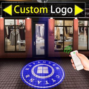 COLIFINE 80W LED Logo GOBO Projector Ip67 Waterproof DJ Effect Light Including Free Custom Glass GOBO to Project Image for Hotel Company Store Wedding Advertising Indoor and Outdoor Use