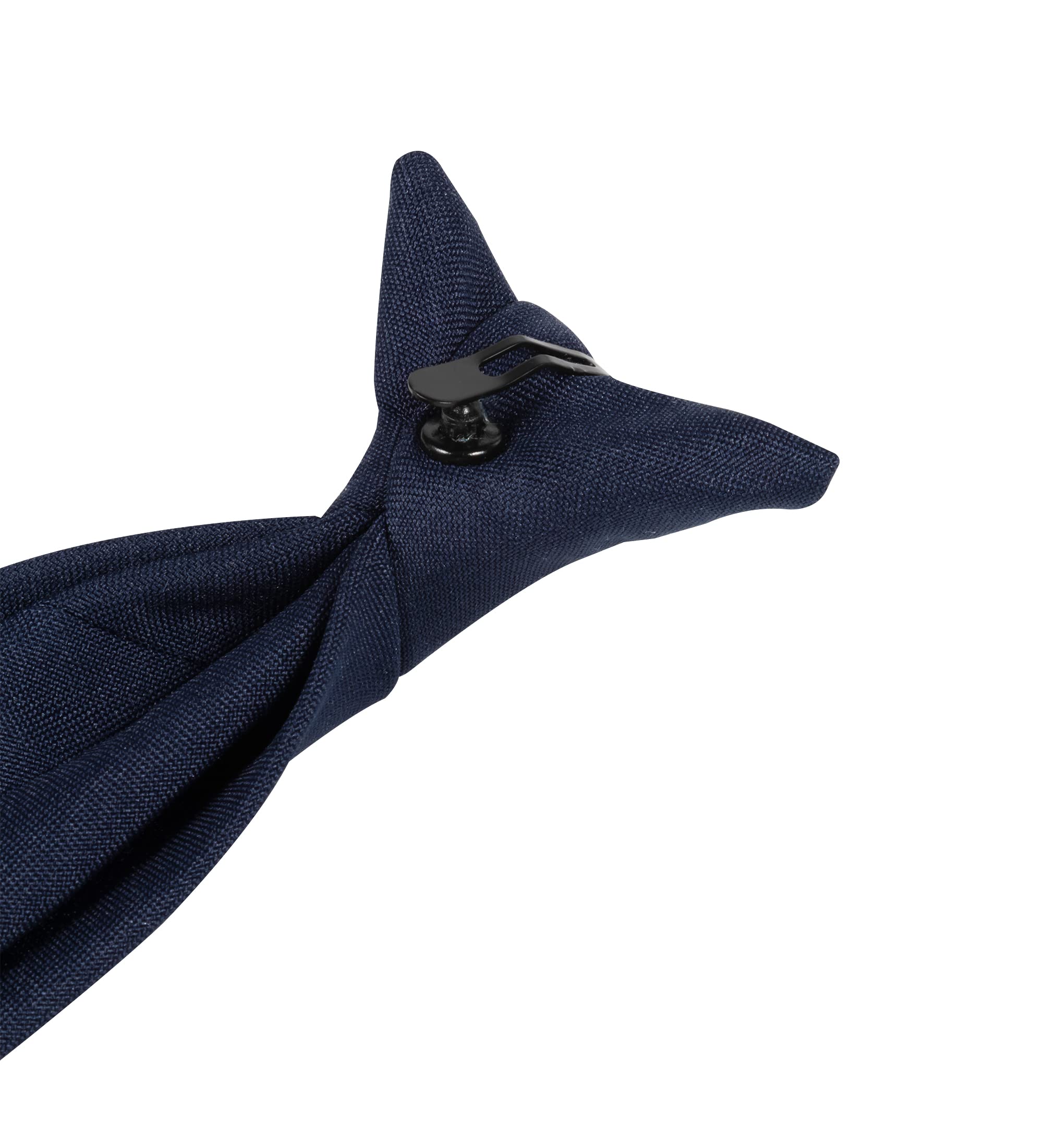 TIE G Clip on Tie for Uniform, Blade 3.30" (8.5 cm), Length 21.25" (54 cm) (Navy, Regular)