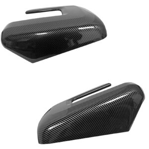 MOOTCOR ABS Carbon Fiber Style Rearview Mirror Guard Covers Door Side Moulding Decoration Trims for Ford F150 2021 2022