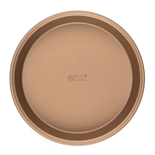 Russell Hobbs RH02146GEU7 Non-Stick Cake Tin - Round Baking Tray for Cakes, Pie/Tart Dish, Carbon Steel Oven Pan, Easy Clean, Strong, Durable, Oven Safe to 220 Degrees, Opulence Collection, Gold, 24cm