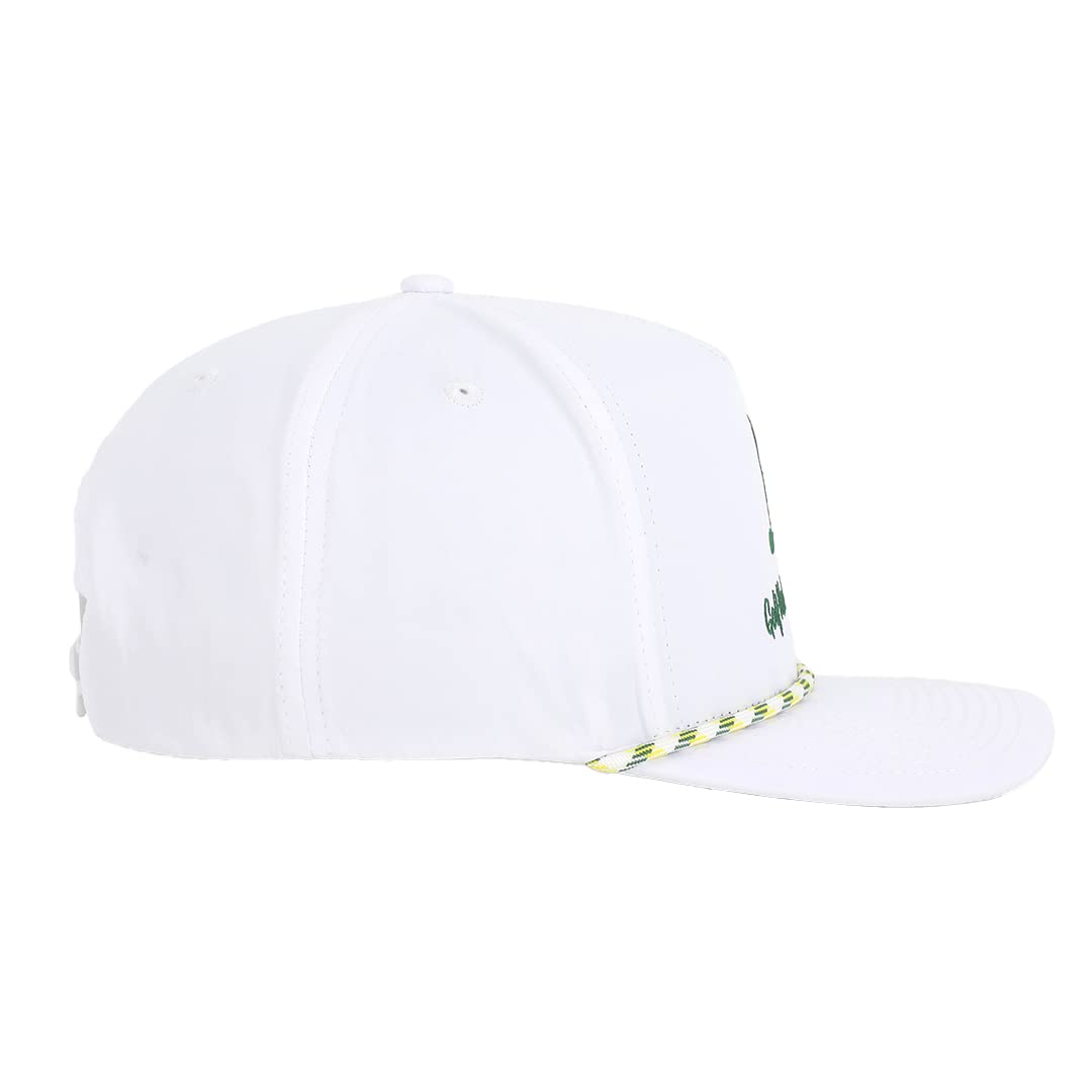 Golf Made Me Do It Ace Rope Hat - Adjustable Snapback Golf Hat, One Size Fits All (White/Green/Red)