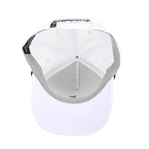 Golf Made Me Do It Melody Rope Hat - Adjustable Snapback Golf Hat, One Size Fits All (White/Black)