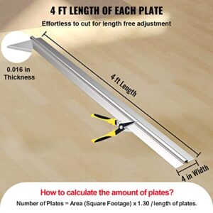 VEVOR PEX Heat Transfer Plates, 50 pcs Box Radiant Heat Transfer Plates, 4 ft Aluminum PEX Heat Transfer Plates, 1/2 inch Heat Transfer Plates designed for PEX Tubing