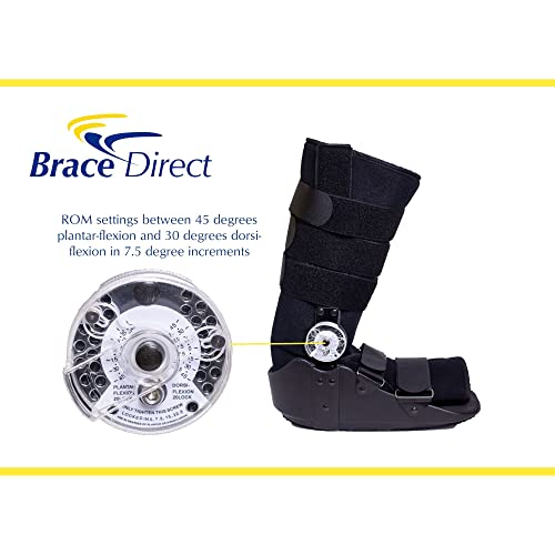 Brace Direct ROM CAM Walker Custom Fit Moldable Uprights Fracture Boot- Tall- Range of Motion Walking Boot for Ankle Injury, Fractures, Broken Foot