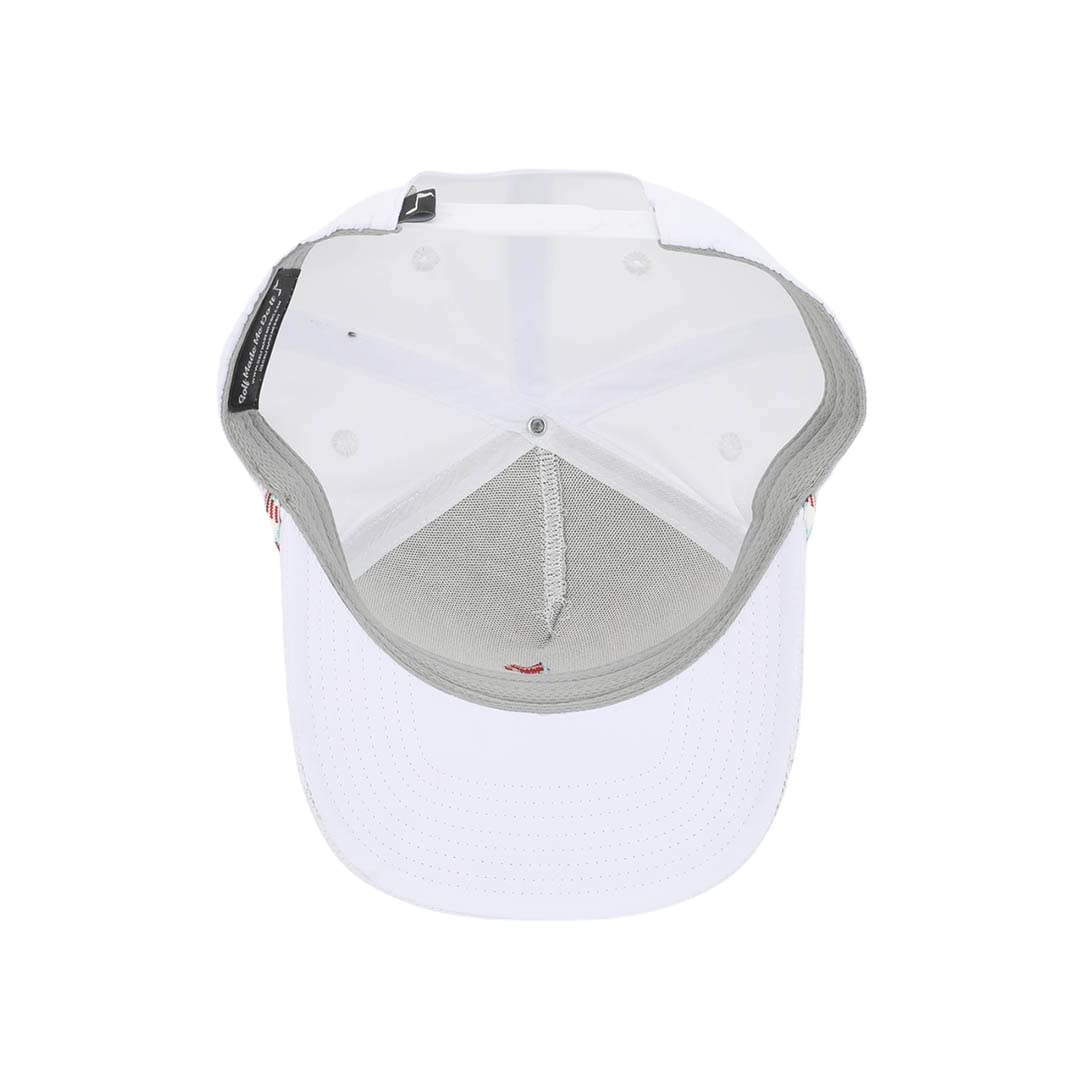 Golf Made Me Do It Ace Rope Hat - Adjustable Snapback Golf Hat, One Size Fits All (White/Green/Red)