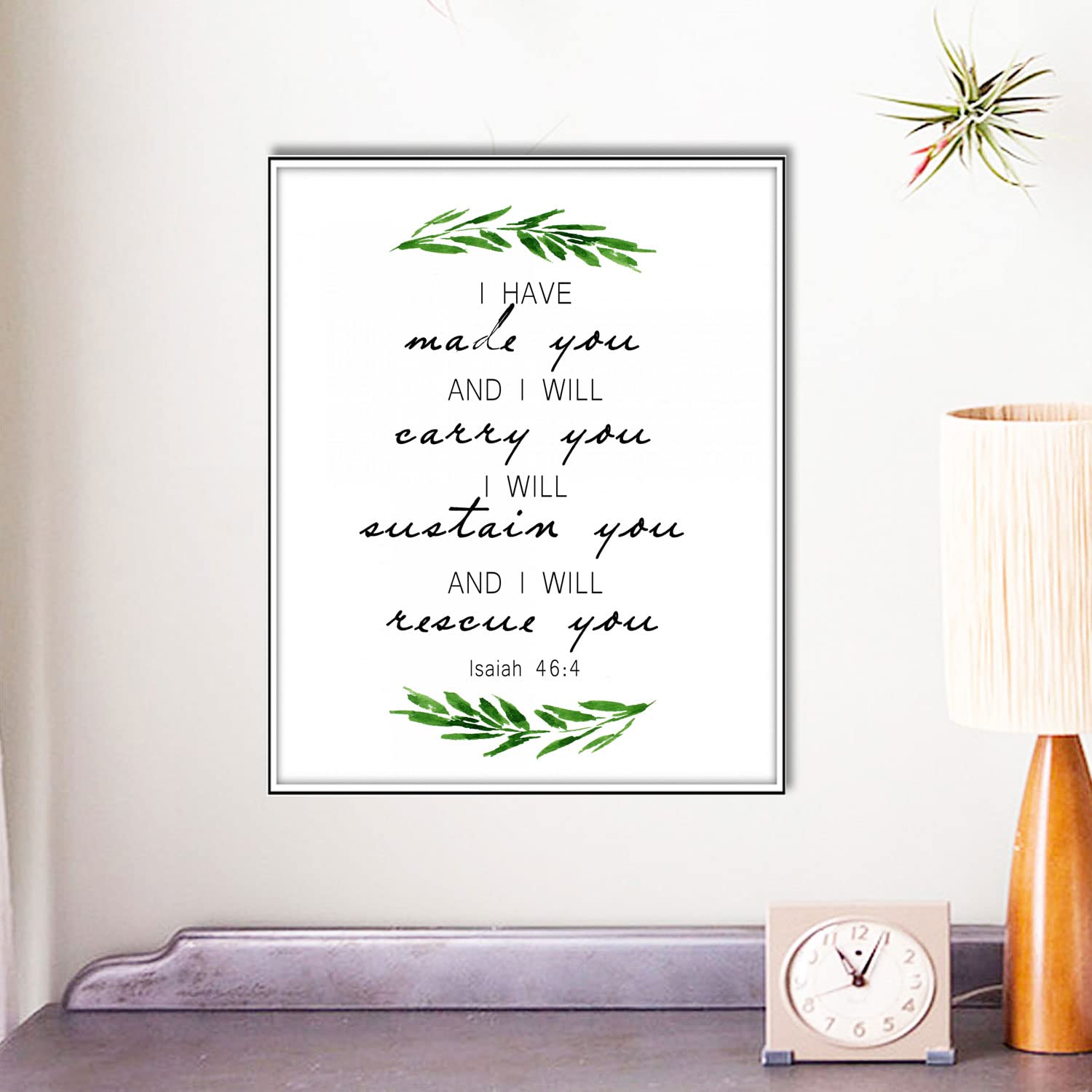 Isaiah 464 I Have Made You Bible Verse Art Wall Decor Art Prints for Home Dining Room Living Room Christian Gifts Wall Decor Frame NOT INCLUDED (8x10 inches)