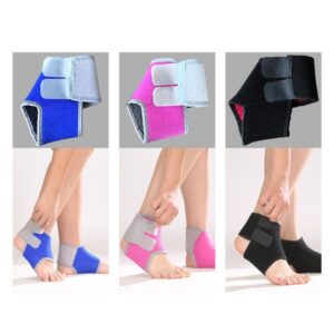 Girls Boys Ankle Support Brace Adjustable Compression Ankle Tendon Sleeve Strap Foot Support Stabilizer Wrap Protector for Outdoor Sports Ankle Sprain Injuries Recovery