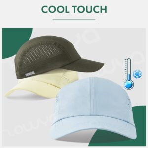 zowya Cool Sun Hat Outdoor Sport Cap Breathable Quick Drying Waterproof Unstructured Running Climbing for Men Women Light Blue, Light Thin Soft Night Reflection