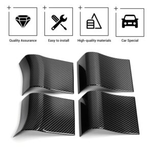 Hoolcar Interior Door Handle Panel Trim ABS Cover Accessories for 2015-2020 Ford F150, Carbon Fiber