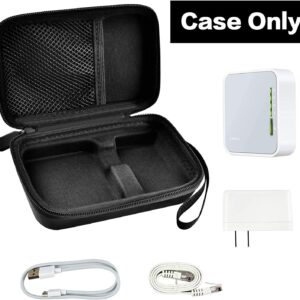 Case Compatible with TP-Link AC750 Wireless Portable Nano Travel Router. for Hotspot WiFi Devices Storage Carrying Box Holder for Power Adapter, Ethernet Cable and Other Accessories (Bag Only)