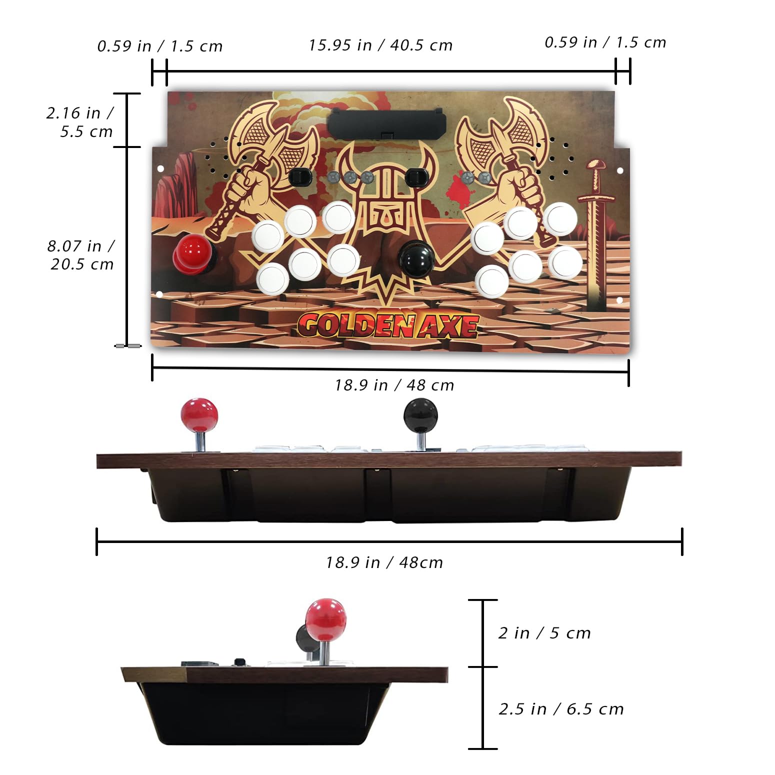 Intec Gaming Genesis Fighting Stick for Arcade1Up Cabinet, Play SEGA Genesis on Cabinet, Plug cartridge and Play, Work as a Genesis console, IntecGaming Modded Joysticks Designed for Arcade1Up