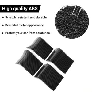 Hoolcar Interior Door Handle Panel Trim ABS Cover Accessories for 2015-2020 Ford F150, Carbon Fiber