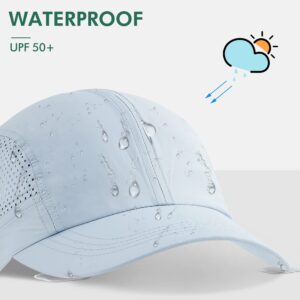 zowya Cool Sun Hat Outdoor Sport Cap Breathable Quick Drying Waterproof Unstructured Running Climbing for Men Women Light Blue, Light Thin Soft Night Reflection