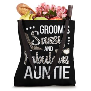 Sassy Aunt Of The Groom Shower Groom's Aunt Tote Bag