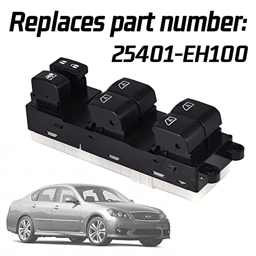 Driver Side Power Window Master Switch Fits for 2006 2007 Infiniti M35 M45 Replaces 25401-EH100