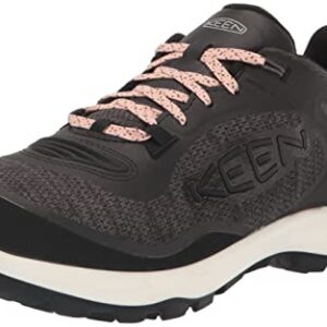 KEEN Women's Terradora Flex Low Height Waterproof Hiking Shoes, Black/Peachy, 9