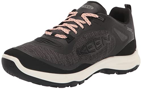 KEEN Women's Terradora Flex Low Height Waterproof Hiking Shoes, Black/Peachy, 9