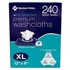 Member Mark Adult Washcloths 240 Ct 12 X 8