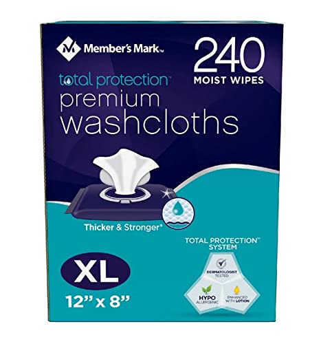 Member Mark Adult Washcloths 240 Ct 12 X 8