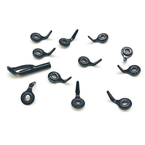 YINWUJIA 12pcs Micro Fishing Guide Rings Casting Ceramic Rod Rings for Repair DIY Repairing Rod Tips Carp Fishing Accessories Fishing Rod Tip Repair Replacement