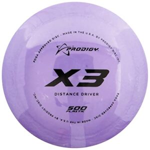 Prodigy Disc 500 X3 | Fast Disc Golf Driver | Overstable Flight for Long Drives | Premium 500 Plastic | Alternative to Innova Destroyer Disc Golf Driver | Colors May Vary (170-174g)