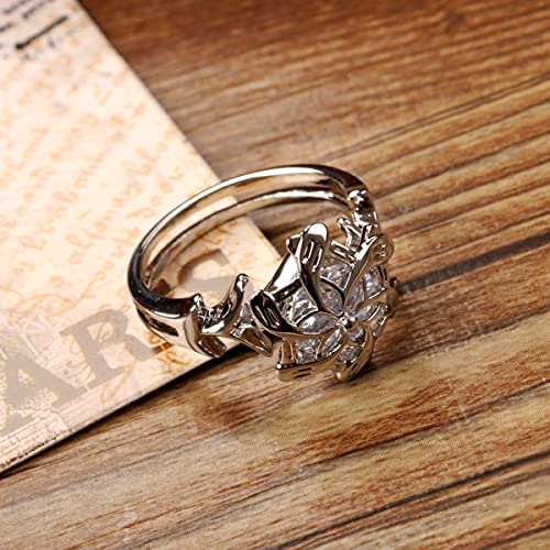 Original 925 Sterling Silver Galadriel Nenya 3ct Lab Diamond Stone Engagement Wedding Ring for Women Party Gift