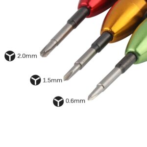 Y000 0.6mm Y00 1.5mm 2.0mm Tripoint Screwdriver for Nintendo Switch JoyCon for iPhone 7 8 Plus for Samsung Gear S3 Repair