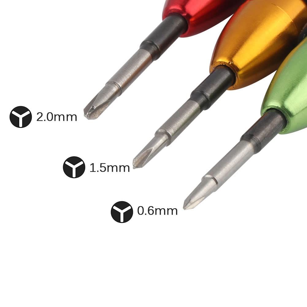 Y000 0.6mm Y00 1.5mm 2.0mm Tripoint Screwdriver for Nintendo Switch JoyCon for iPhone 7 8 Plus for Samsung Gear S3 Repair