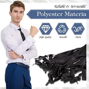 30 Pcs Adjustable Bow Tie Straps Black Adjustable Extension Strap Belts Elastic Straps with Clips Suitable for Almost All Types of Bow Ties, Boys and Men