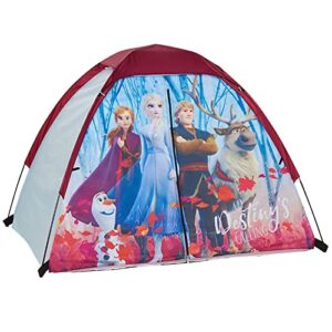 Exxel Outdoors Disney Frozen 2 Kids Camp Set - Tent, Backpack, Sleeping Bag and Flashlight - 4 Piece Indoor/Outdoor Frozen 2 Kids Set,Multi