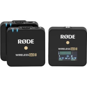 Rode Wireless GO II 2-Person Compact Digital Wireless Microphone System/Recorder Bundle with ZG-R30 Charging Case Wireless GO/Wireless GO II Microphone System