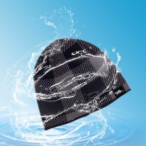 100% Waterproof, Windproof, Breathable - Beanie Hat Suitable for All Activities in All Weather Conditions Hat (Grey-B)