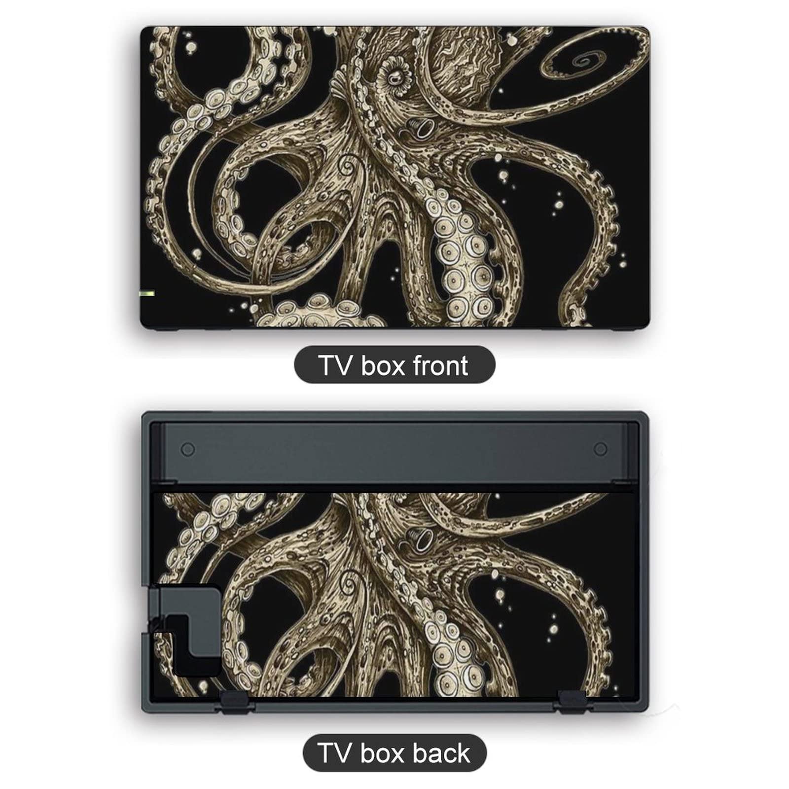 Octopus Sepia Funny Print Skin Cover For Switch Console and Switch Lite Slim Protector Sticker