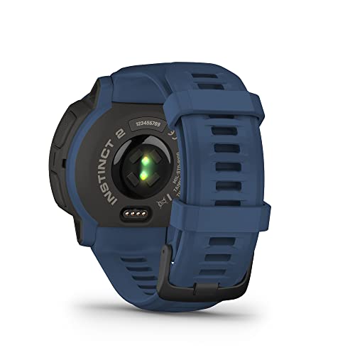 Garmin Instinct 2 Solar, Rugged GPS Smartwatch, Built-in Sports Apps and Health Monitoring, Solar Charging and Ultratough Design Features, Tidal Blue