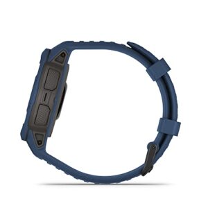 Garmin Instinct 2 Solar, Rugged GPS Smartwatch, Built-in Sports Apps and Health Monitoring, Solar Charging and Ultratough Design Features, Tidal Blue