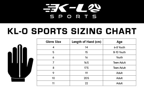 K-LO Goalkeeper Gloves: Savage Rise Soccer Goalie Gloves - Blue Size 8 (Unisex, Youth, Kids & Adult) - Fingersaves for Protection | Strong Grip Palm