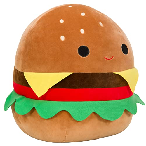 Squishmallows Original 16-Inch Large Carl The Cheeseburger - Official Jazwares Plush - Collectible Soft & Squishy Cheeseburger Stuffed Animal Toy - Add to Your Squad - Gift for Kids, Girls & Boys