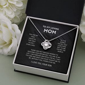 Mom - You're The World - Necklace Gift from Son Standard Box