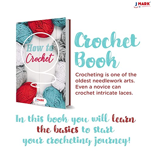 J MARK Premium Crochet Kit -includes 2,640 Yards of Acrylic Yarn for Crocheting Complete Crochet Set