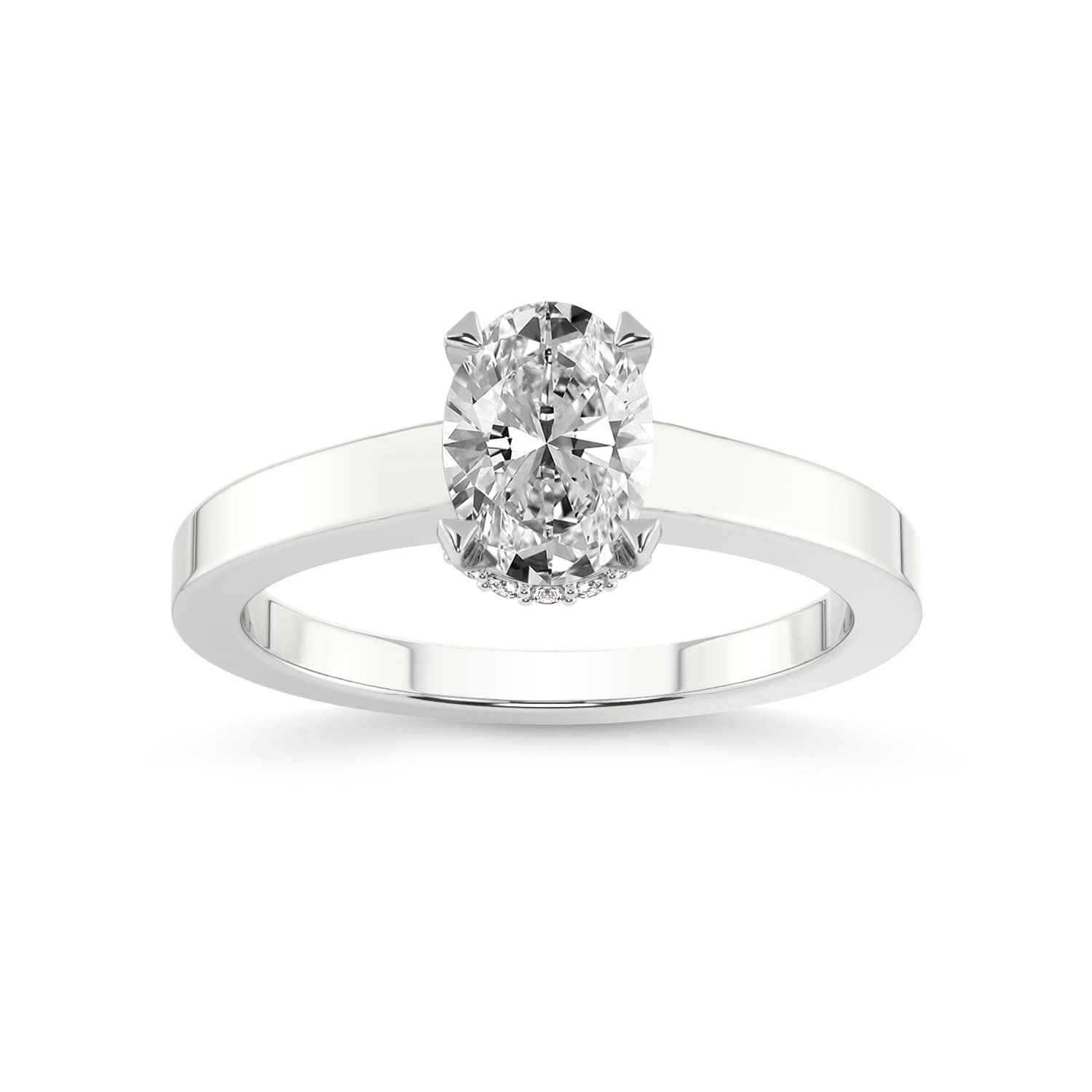 FRIENDLY DIAMONDS 1 Carat IGI Certified Oval Shape Lab Grown Diamond Ring | 14K Or 18K White, Yellow Or Rose Gold | Ember Solitaire Diamond Ring | FG-VS1-VS2 Quality